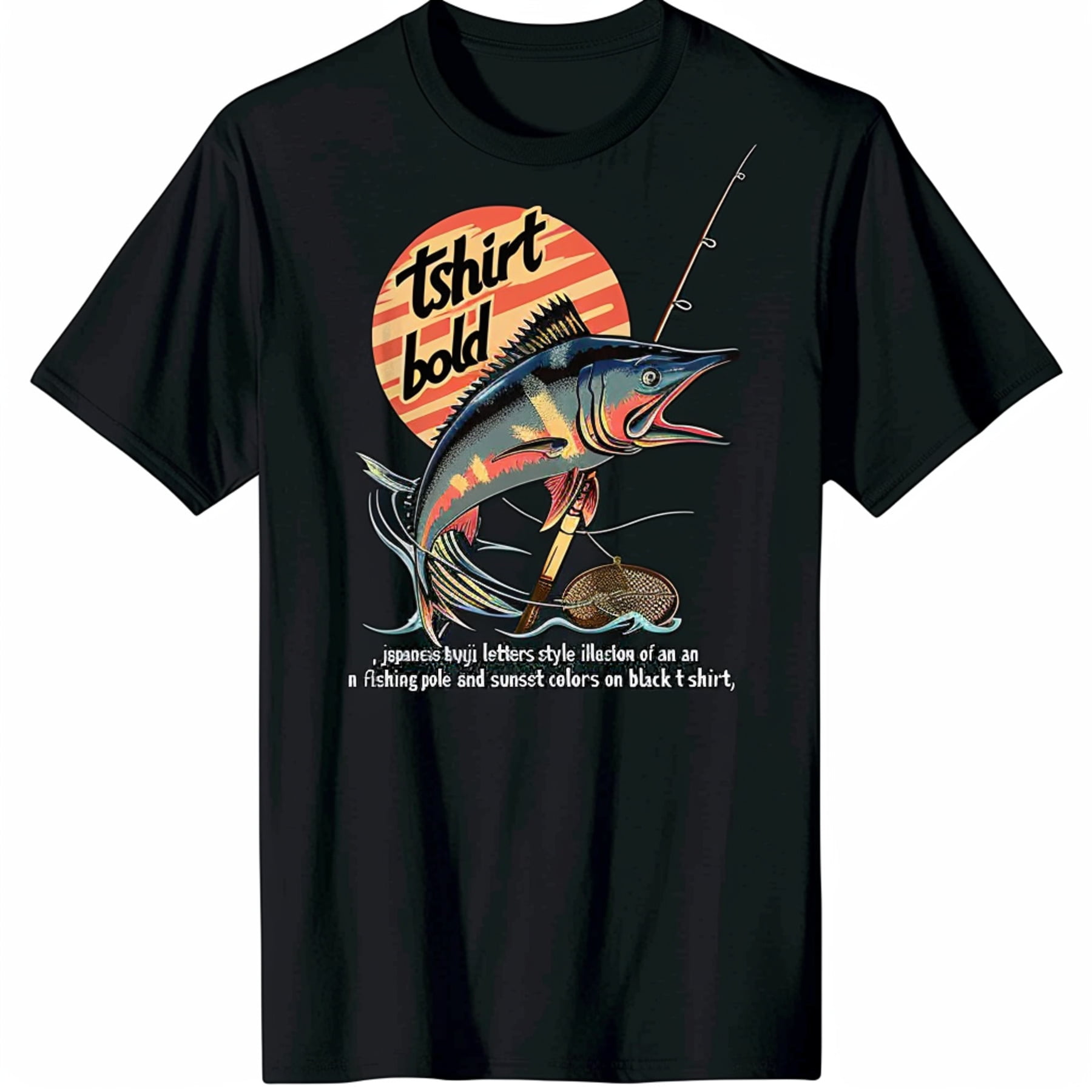 Vintage Marlin Fishing Adventure Antique Japanese style illustration of