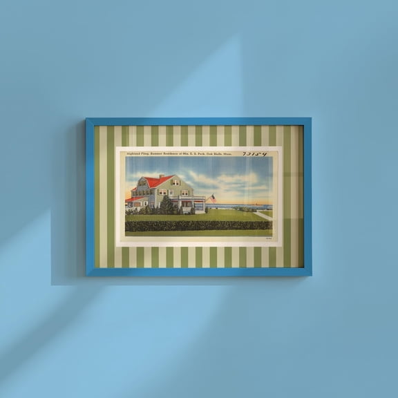 Vintage Marthas Vineyard Art Print Oak Bluffs Coastal Decor
