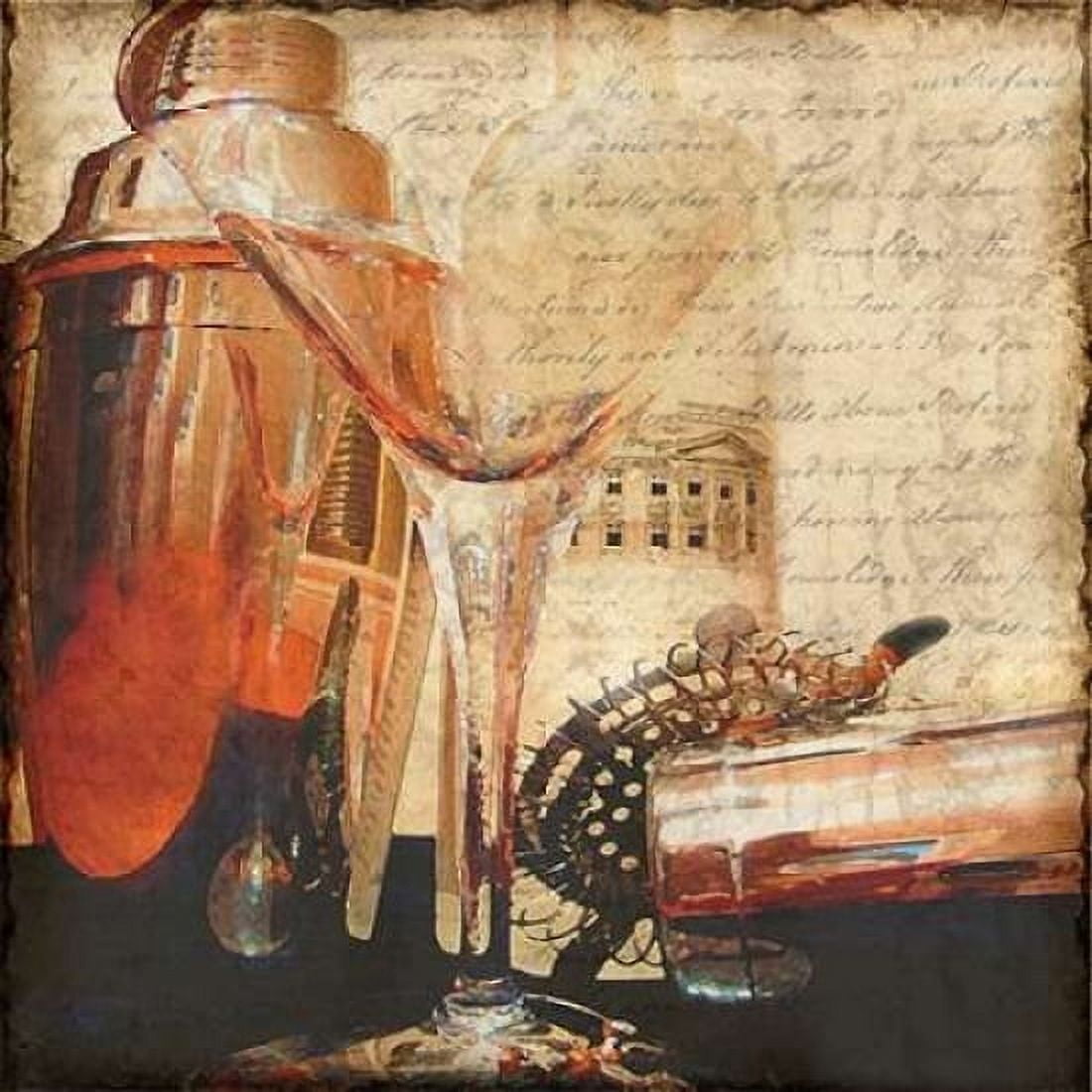 Vintage Martini Canvas Art - Lisa Wolk (24 x 24)