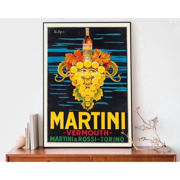 Vintage Martini Vermouth Poster Retro French Advertising Print Art Nouveau Wall Art Modern Wall Decor