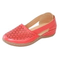 thumbnail image 1 of Women's Casual Mary Janes Hollow Ballet Flats Vintage Leather Low Heel, 1 of 9