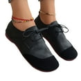 thumbnail image 1 of Vintage Mary Jane Flats for Women 2025 Spring Retro Suede Lace up Closed Wide Toe Casual Dress Shoes, 1 of 7