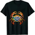 thumbnail image 1 of Vintage Maryland State Blue Crab Pride Flag Design T-Shirt, 1 of 5