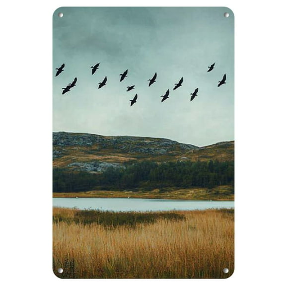 Vintage Mechanical Crow with Black Glasses Iron Art - Iron, Vertical Rectangle Wall Decor for Living Room, Bedroom, Bathroom | Serene Landscape Design, Room Decor