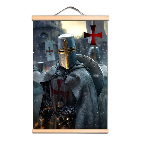 Vintage Medieval Crusader Warrior Art Posters and Prints Wall Chart ...