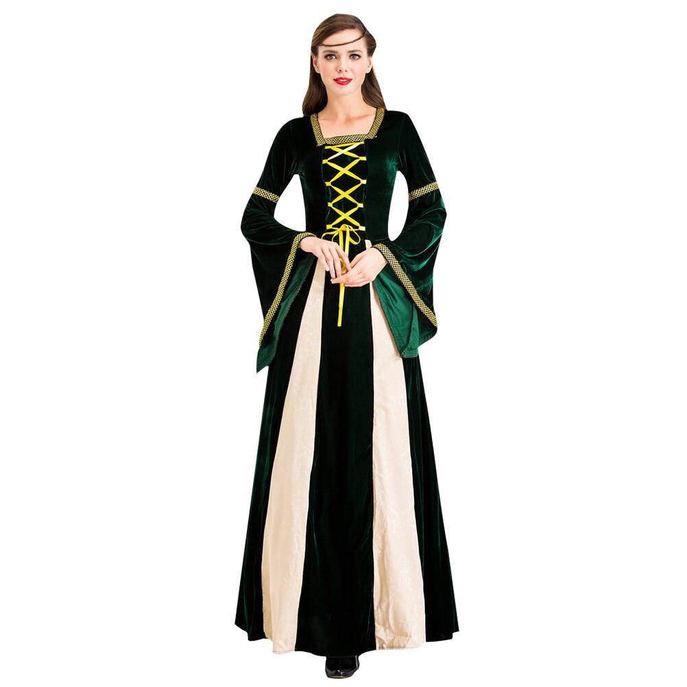 Vintage Medieval Europe Queen Dress Long Length Cosplay Victorian