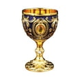 thumbnail image 1 of Vintage Medieval Goblet Drinking Glass Metal Wine Cup With Engraving Handmade Novelty For Party Supplies Home Decor, 1 of 9