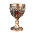 thumbnail image 1 of Vintage Medieval Goblet, Engraved Metal Wine Cup With Shatterproof Design For Themed Parties, Home Bar Decor, And Desktop Decoration, 1 of 9