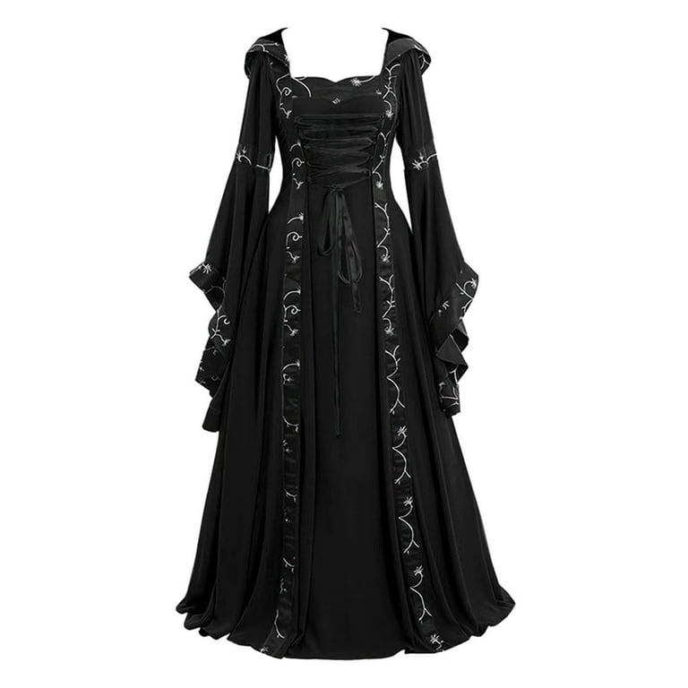 Black medieval dress costume on sale