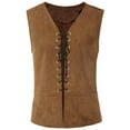 thumbnail image 1 of Vintage Medieval Men Vest Men's Laced Up Renaissance Steampunk Lace-up Vest Sleeveless Solid Waistcoat Gothic Reversible Vest for Men Wyongtao, 1 of 3