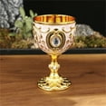 thumbnail image 1 of Vintage Medieval Metal Goblet - Engraved Chalice Wine Cup for Themed Parties, Home Decoration & Novelty Drinking Glass, 1 of 9