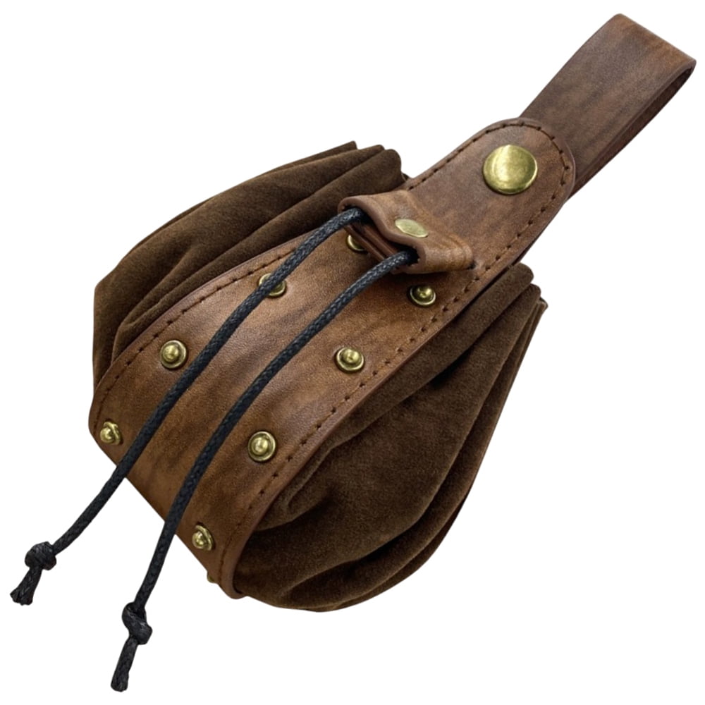 Leather Drawstring Pouches for Coins and Jewelry in Multiple Styles