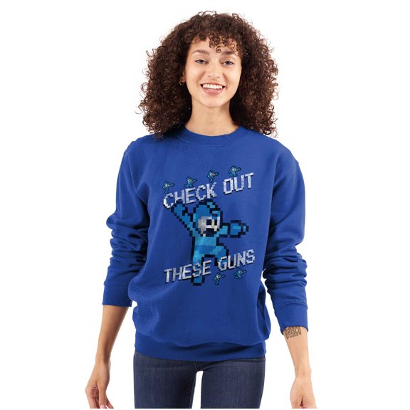 Vintage Mega Man Check These Out Sweatshirt for Men or Women Brisco Brands L