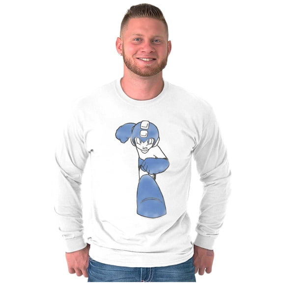 Vintage Mega Man Rockman Video Game Long Sleeve TShirt Men Women Brisco Brands S