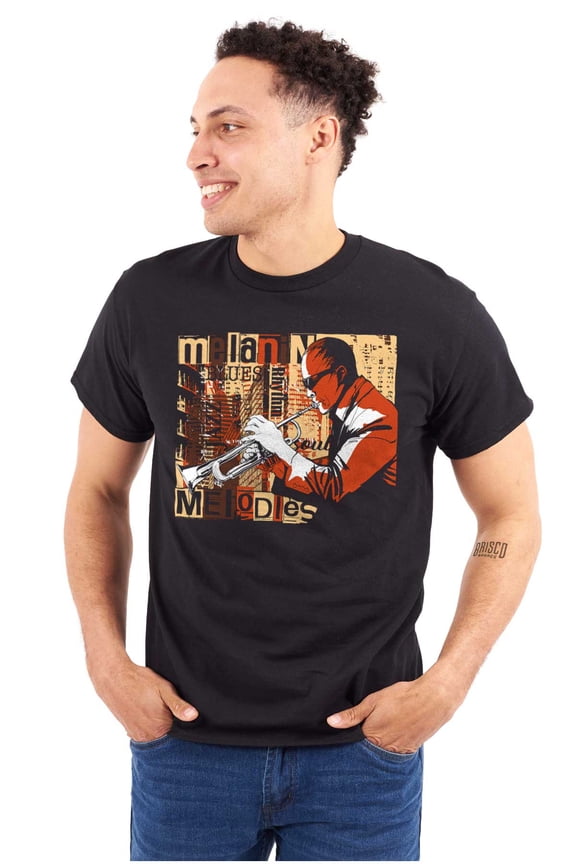 Vintage Melanin Melodies Music Men's Graphic T Shirt Tees Brisco Brands X