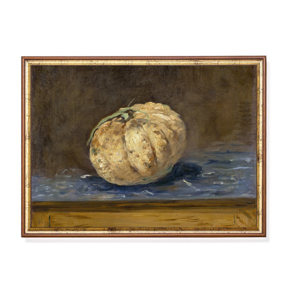 Vintage Melon Still Life Rustic Kitchen Poster UNFRAMED Poster, Wall Art for Decor, Present, 8x12