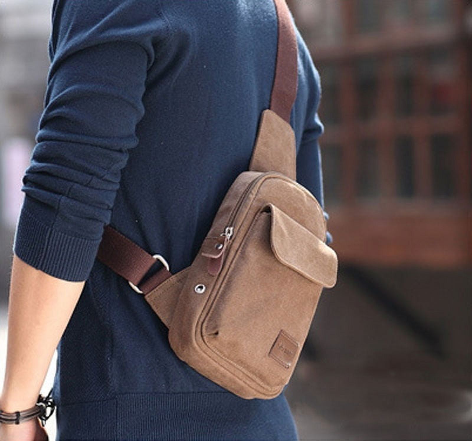 Vintage Men Canvas Satchel Casual Cross Body Handbag Messenger Shoulder Bag Walmart
