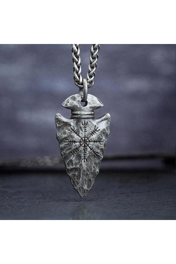 Vintage Men 'S Stainless Steel Norse Viking Wolf Raven Axe Pendant Necklace Nordic Mythology Fashion Party Jewelry