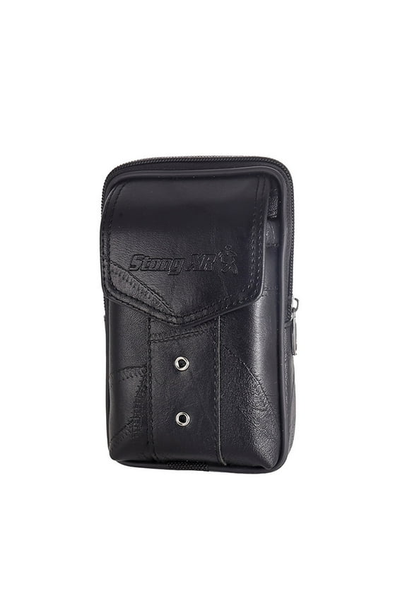 Vintage Men Waist Pack Belt Bag PU Leather Phone Pouch Travel Hip Purse