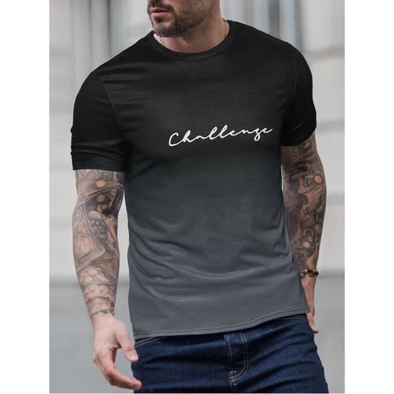 Vintage Men‘s T-shirts 3D Gradient Print Short-sleeve Tops Summer Casual Street Hip Pop T Shirt Fashion Oversized Loose Clothing
