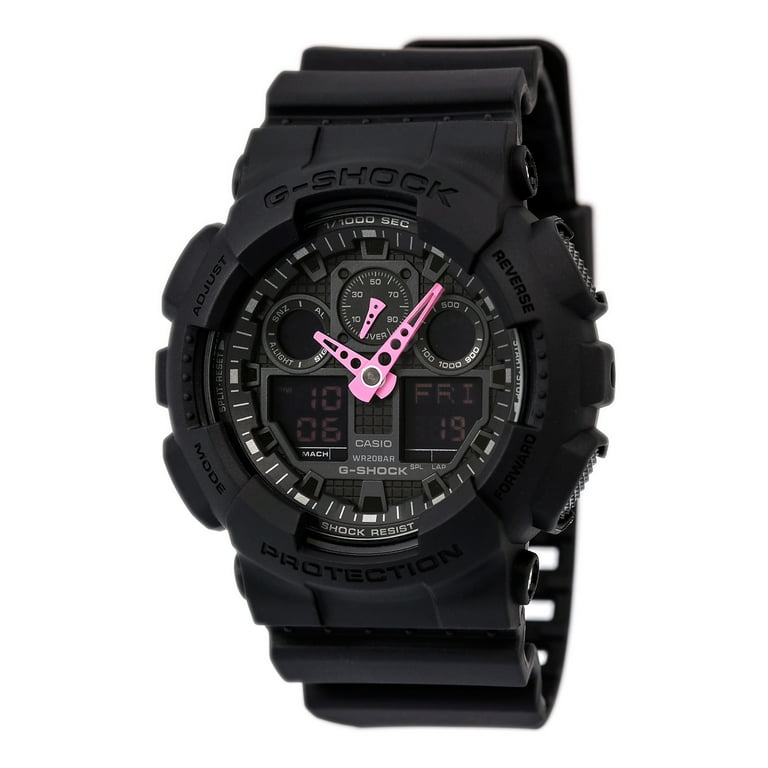 Vintage Mens G Shock GA100C 1A4 Analog Digital Black Pink Digital Watch Discontinued Model Walmart