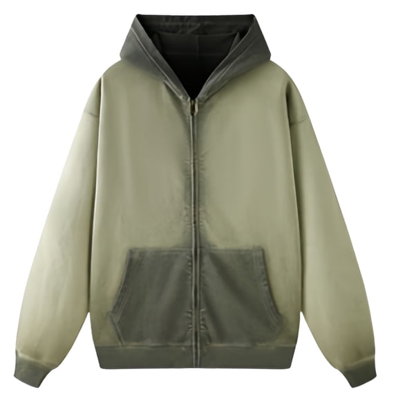 Vintage Mens Hoodies Oversized Womens Zip Up Gradient Hoodies Acid Wash Streetwear Sweatshirt