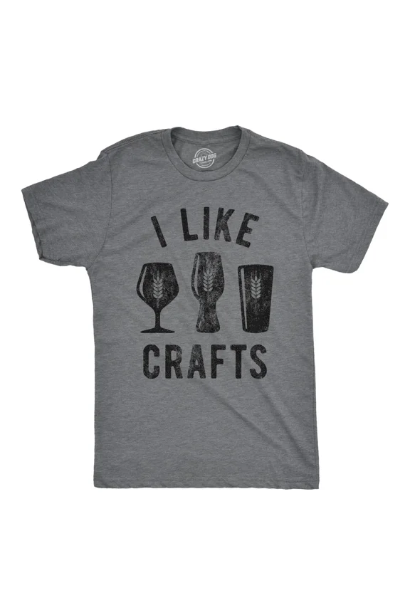 Vintage Mens I Like Crafts T Shirt Funny Lover Brew Party Gift For Him Tee Perfect Gifts For Everyone