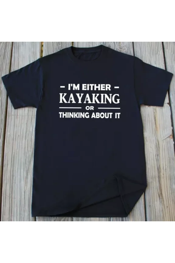Vintage Mens Kayaking T Shirt Funny Kayaking Fishing Boating Gift For Him Boyfriend Tee - Perfect Gifts For Everyone