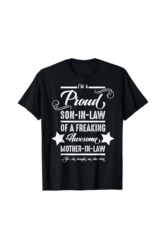 Vintage Mens Proud Son In Law To An Awesome Mom - Mother'S Day T-Shirt Size S-5XL Best Birthday Gifts