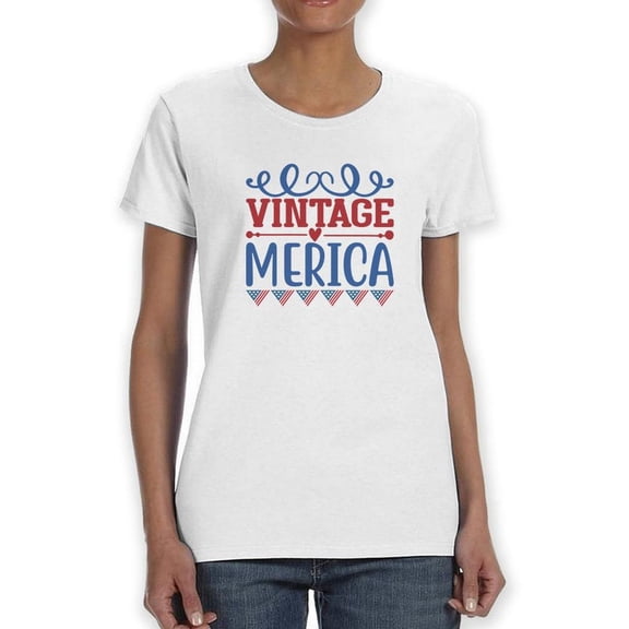 Vintage Merica T-Shirt Women -Image by Shutterstock, Female Large