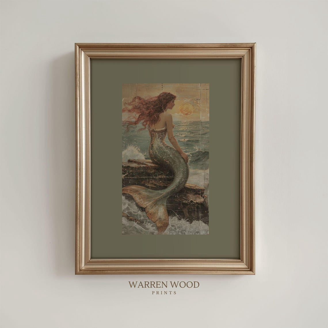 Vintage Mermaid Wall Decornull