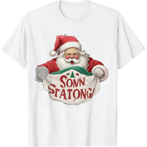 Vintage Merry Christmas 2024 Santa Claus Xmas Men Women T-Shirt