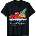 thumbnail image 1 of Vintage Merry Christmas Red Truck Old Fashioned Christmas T-Shirt Shirts, 1 of 4