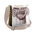 thumbnail image 1 of Vintage Messenger Bag, Antique Column Roman, Unisex Cross-body, by Ambesonne, 1 of 2