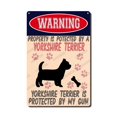 Vintage Metal Aluminum Signs Wall Decor Warning Property Is Potected By