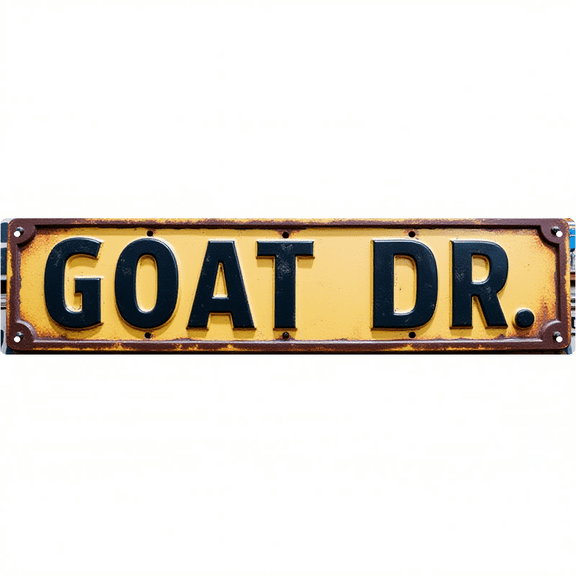 Vintage Metal Art 16*4 Inch GOAT DR Farm Barn Wall Decor