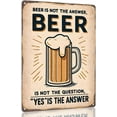 thumbnail image 1 of Vintage Metal Bar Sign - Humorous Bar Decor for Home, Unique Bar Wall Decor, Beer Drinker Gifts | Cool and Funny Wall Art for Bar, Basement, Apartment, Garage, Man Cave (Yes Beer), 1 of 12
