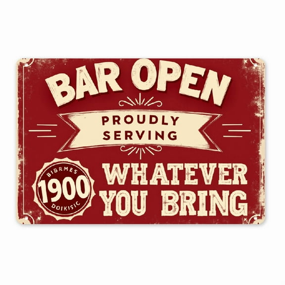 Vintage Metal Bar Sign Set - Humorous Bar Decorations for Home, for Man Cave Garage Decor Basement Gifts for Home Bar Shop 8×12 Inches