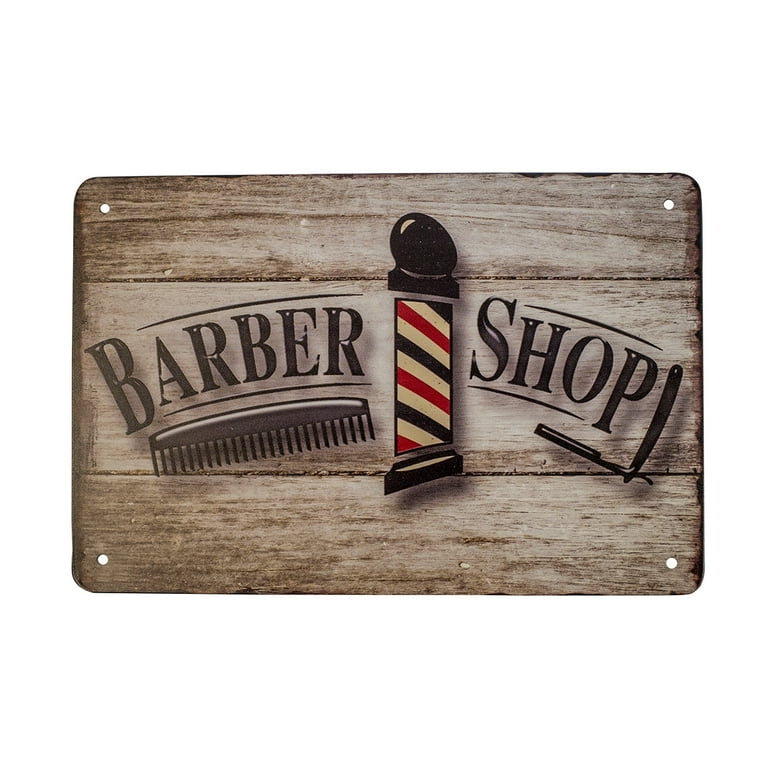 8x12 Tin Barber Shop Wall Sign Retro Barbershop Salon Business Ad Poster Decor 8x12 Tin Barber Shop Wall Sign Retro Barbershop Salon Business Ad Poster Decor