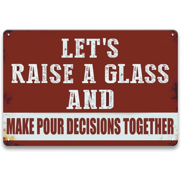 Vintage Metal Beer Signs - Man Cave Decor for Men, Bar Signs for Home Bar Station, Basement, Garage Wall Decor Art Accessories, Gifts for Men and Beer Lovers, 12 x 8 inch