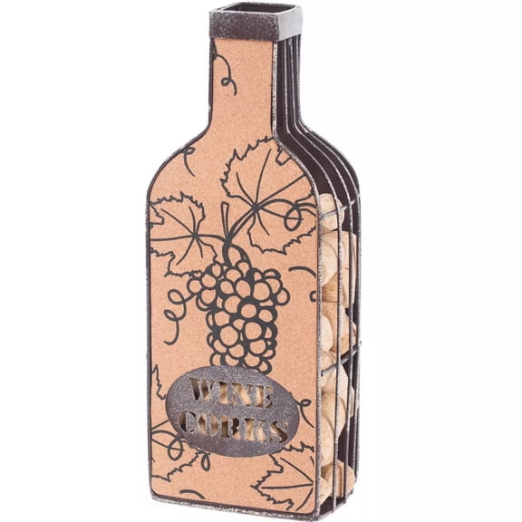 Vintage Metal Bottle Shaped Wine Cork Holder