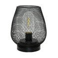 thumbnail image 1 of Vintage Metal Cage LED Lamp - Battery Operated Table Lantern - Industrial Style Decorative Lighting for Indoor/Outdoor Use - Wedding & Home Decor (2-Pack), 1 of 4