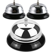 Vintage Metal Call Bell Set for Desk, Pet Training, Hotels & Offices - 3 Pack