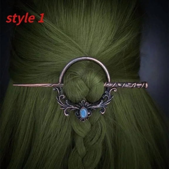 Vintage Metal Chopsticks Nordic Style Headdress Gothic Punk Hair Sticks Girls Hair Accessories for Women
