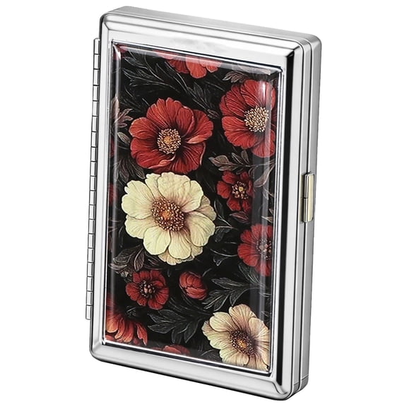 Vintage Metal Cigarette Case, Holds 14 King Size or 20 Slim Cigarettes