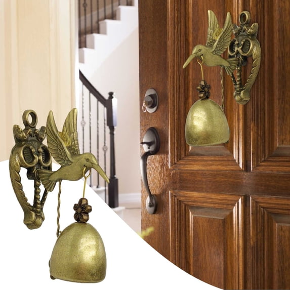 Vintage Metal Doorbell, Animal Figure Decorative Doorbell, Retro Lovely Bird Decoration Hanging Bell Yard or Garden Decorative Style B