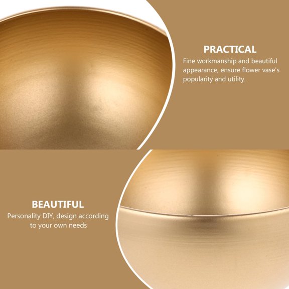 Vintage Metal Flower Pot, Elegant Gold Orchid Planter with Wide Mouth Large Capacity,Retro Iron Art for Home, Office, Hotel Dcor, Perfect for Gardening Lovers and Floral Arrangement$$Garden & Patio