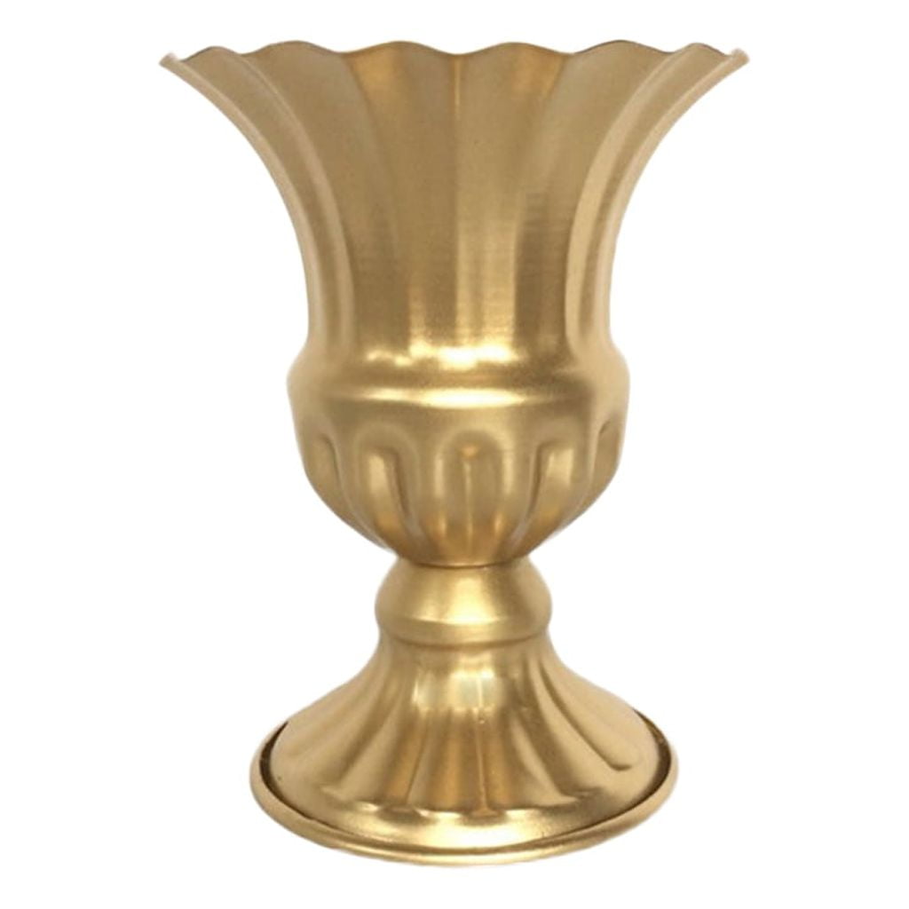 Vintage Metal Flower Vase Farmhouse Pot for Fresh Dried Floral