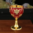thumbnail image 1 of Vintage Metal Glass Shot Glass (Sippers, Liquor Glass), Antique Red Alloy Chinese Liquor Shot Glass - 30ml Vintage Metal Cup, Elegant Baijiu Tasting Glass for Home Bar & Gift Giving, #C, PRYESS, 1 of 3