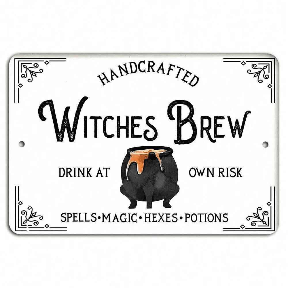 Vintage Metal Halloween Decor Wall Sign